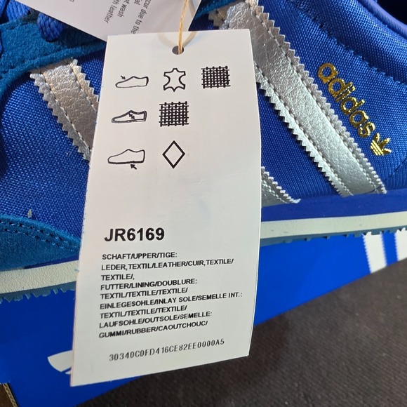New Men\'s 11 Adidas Galaxy OG JR6169 Blue Silver Metallic Retro Gym Running main image 6